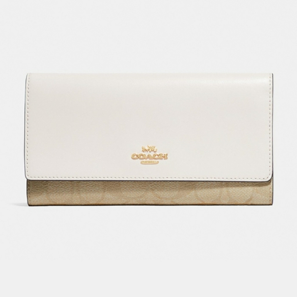Coach Trifold Wallet In Signature Canvas